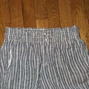 Striped High-Waisted Pants